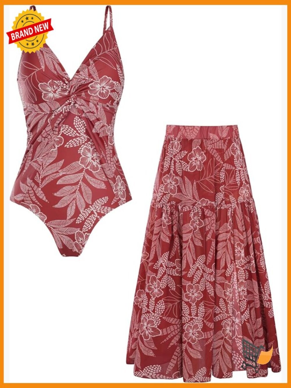 Adjustable spaghetti strap bikini top with tummy control twist and removable